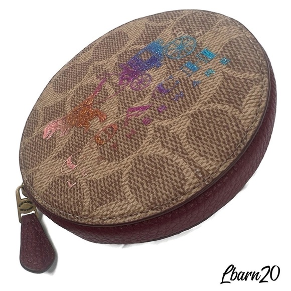 88767 Coach T-Rex Rexy Dinosaur Coin Bag in Rust Deep Red NWT Pride Rainbow - Picture 3 of 8